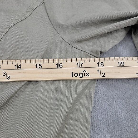 Denim & Company Stretch Twill 3/4 Sleeve Button Front Jacket Size 2 Tan Khaki - Picture 11 of 12